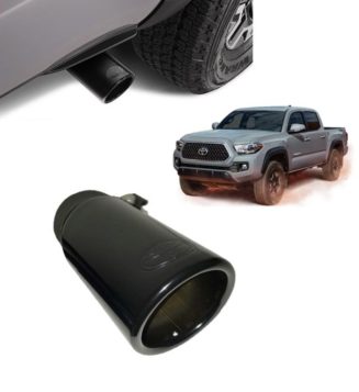 2005-2022 Tacoma Black Exhaust Tip | Black Chrome Genuine Toyota PT932-35180-02