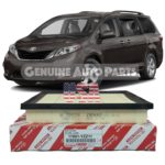 2011-2013 Sienna 4Cyl. 2.7L  Engine Air Filter Genuine 17801-YZZ11