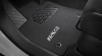 2019-2022 Rav4 Floor Mats Carpet Black | 4 Piece Set | Toyota (PT206-42190-01) - Image 2