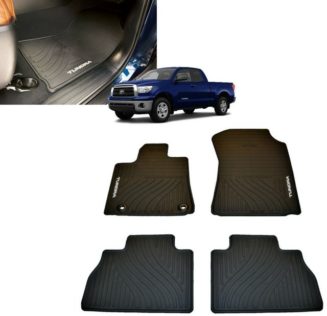 2012-2013 Tundra Floor Mats DOUBLE CAB & CREW MAX Black All-Weather Genuine Toyota PT908-34121-20