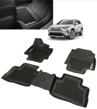 2019-2022 Rav4 Floor Mat Black Rubber ALL Weather Liners PT908-42215-20