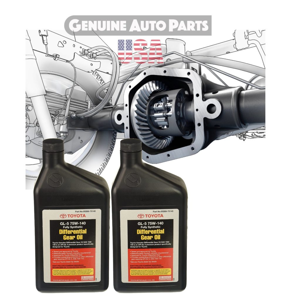 TOYOTA DIFFERENTIAL GEAR Oil Fully Synthetic GL-5 75W-140 – SET 2