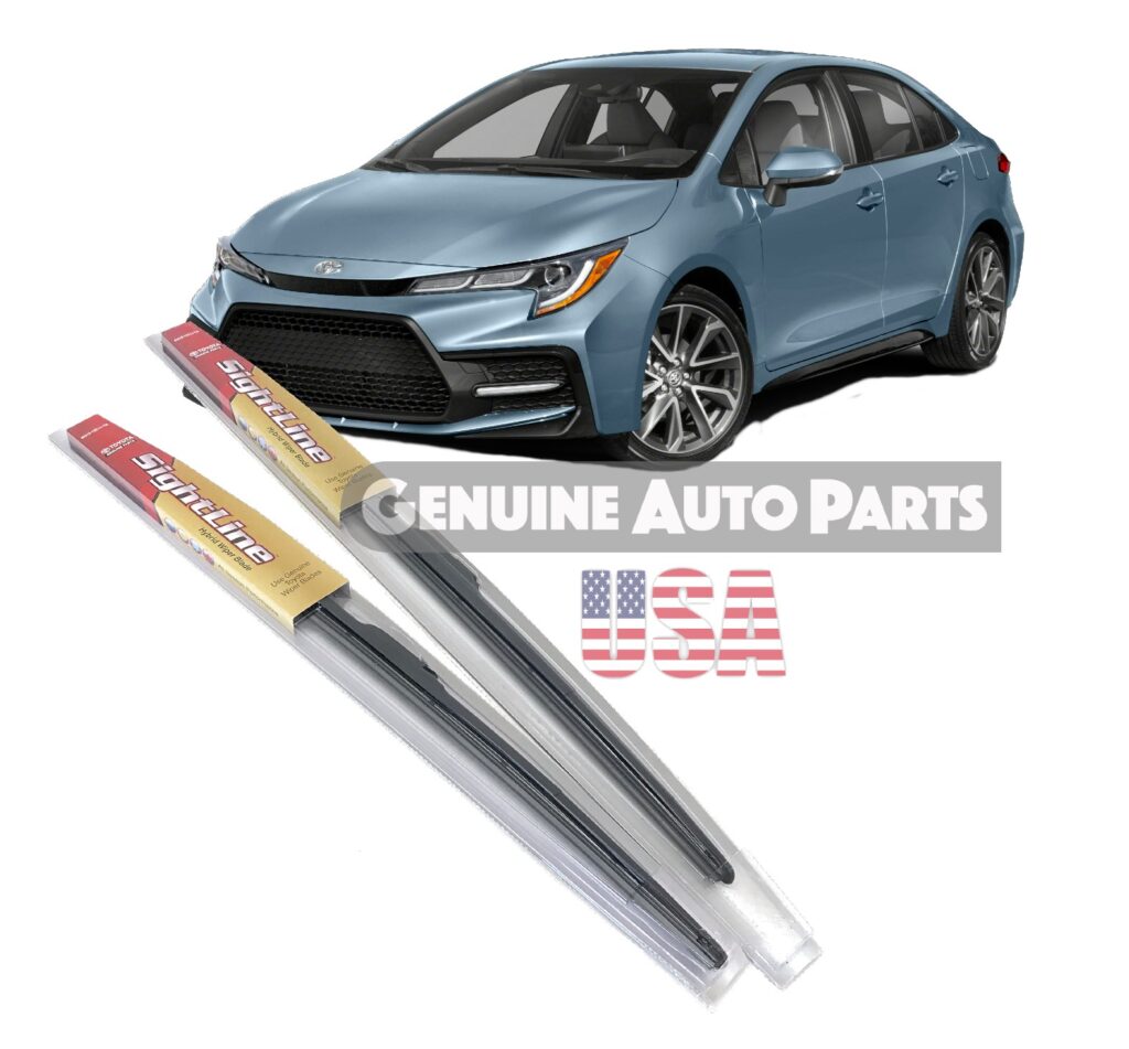 2019 2022 Toyota Corolla Front Wiper Blade SIGHTLINE Set NEW Genuine 