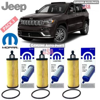2014-2023 JEEP GRAND CHEROKEE 3.0L 3.6L V6 Oil Filter Cartridge MO-349 SET 3
